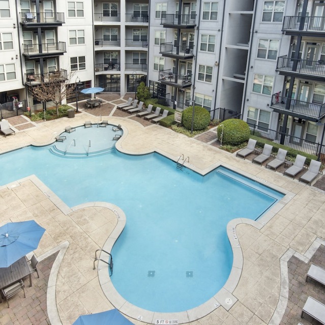 Porter Westside - Aerial View of Swimming Pool with Sun Deck